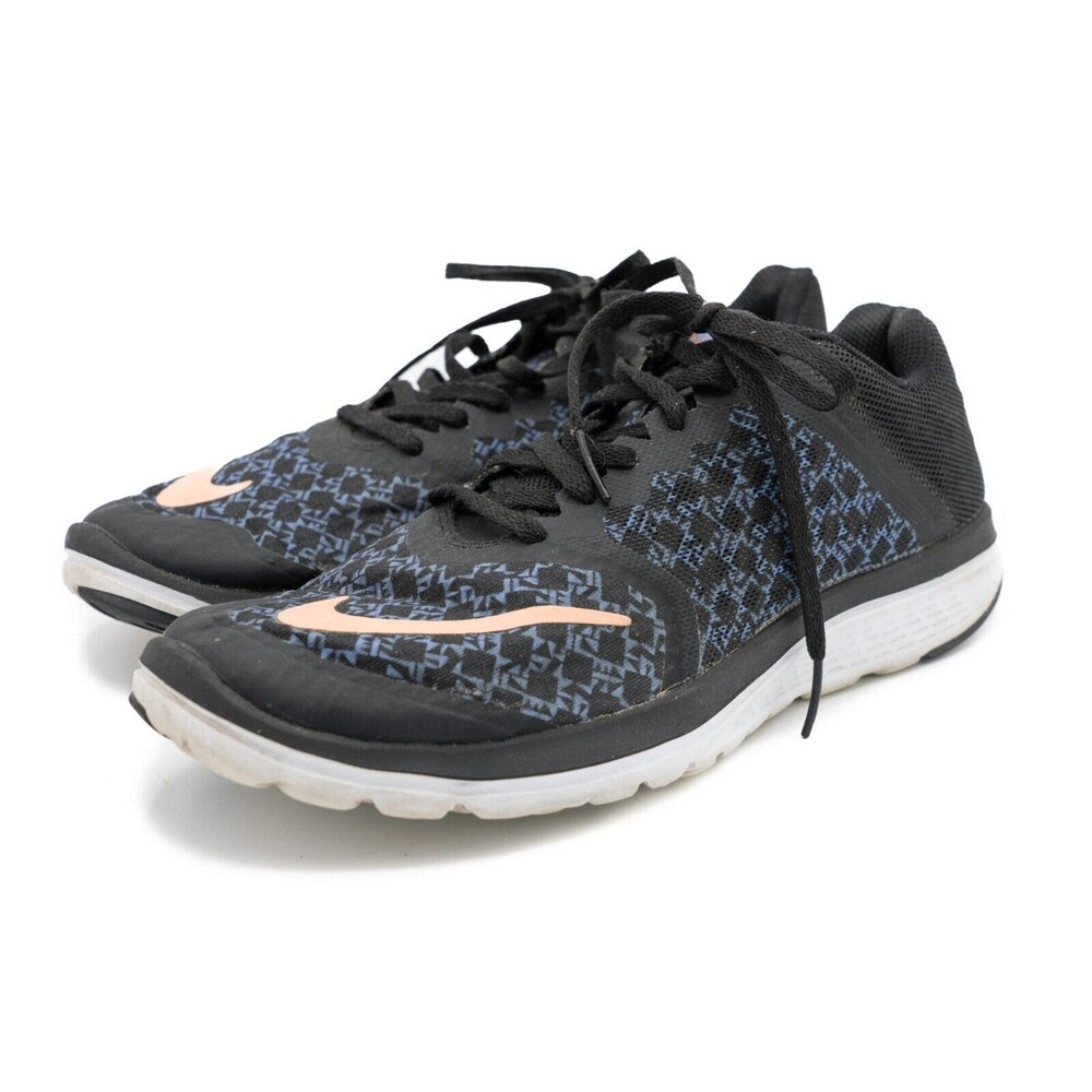 Nike Sneakers Womans Size 7.5 Black and Blue with Pink Details Running &Jogging